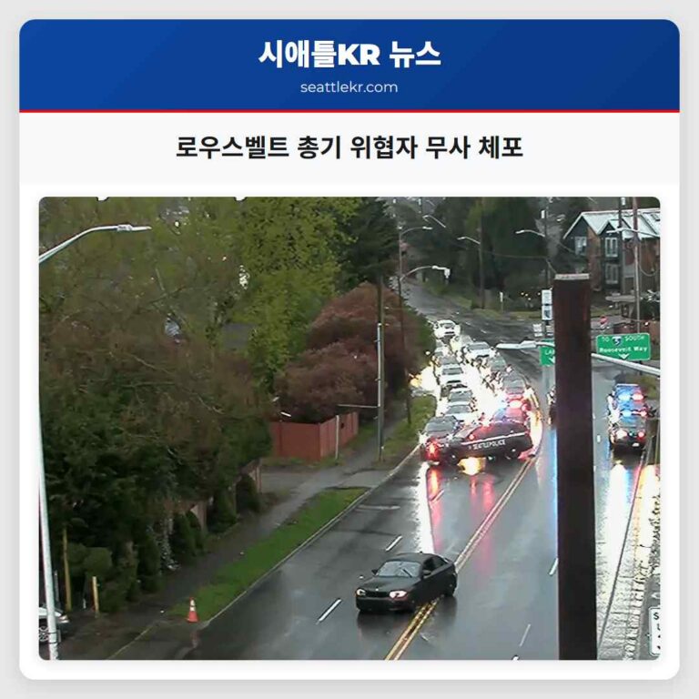 로우스벨트 총기 위협자 무사 체포