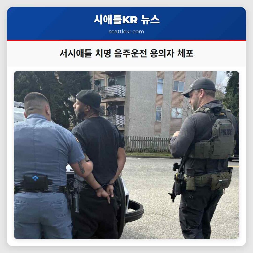 서시애틀 치명 음주운전 용의자 체포
