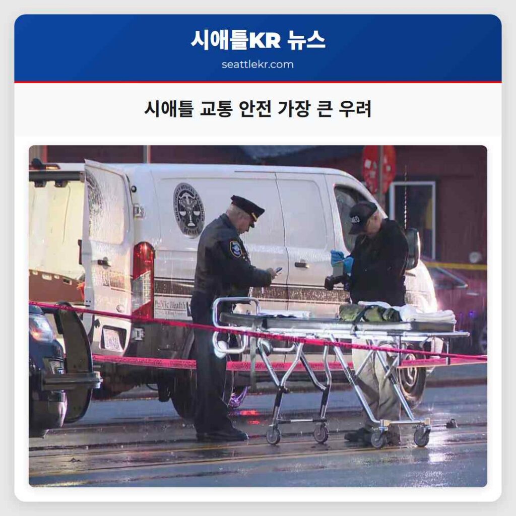 시애틀 교통 안전 가장 큰 우려