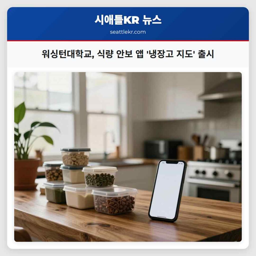 워싱턴대학교, 식량 안보 앱 '냉장고 지도' 출시