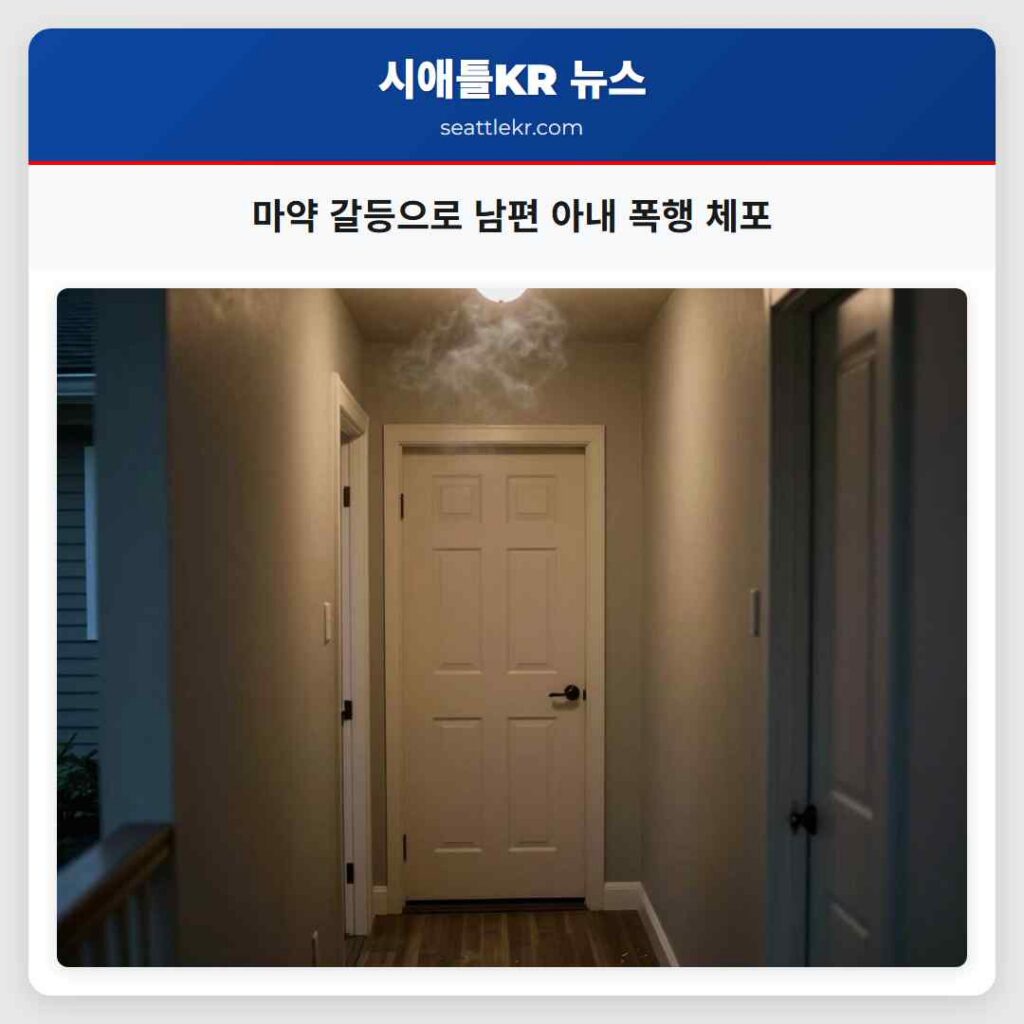마약 갈등으로 남편 아내 폭행 체포