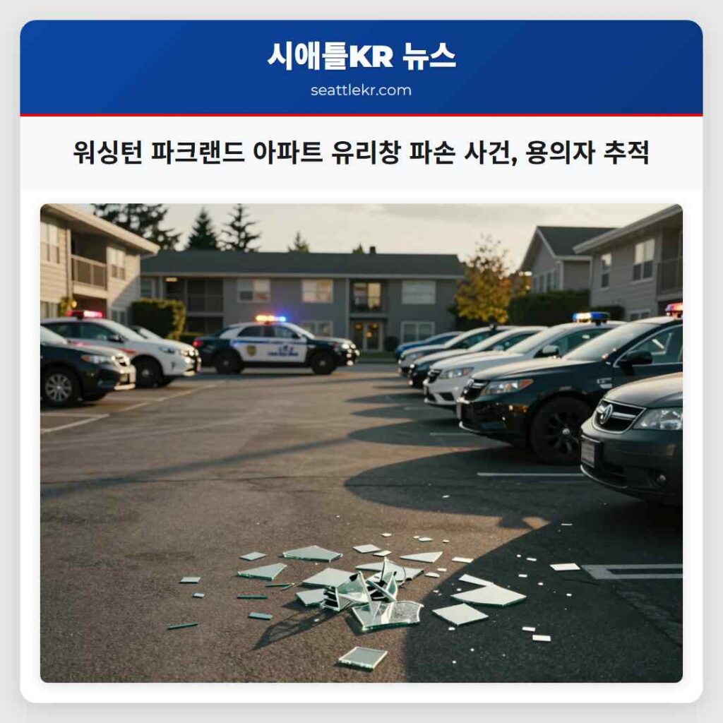 워싱턴 파크랜드 아파트 유리창 파손 사건, 용의자 추적