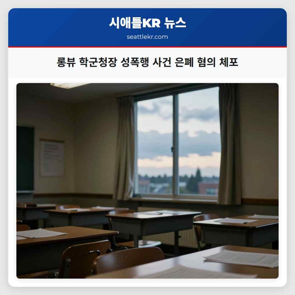 롱뷰 학군청장 성폭행 사건 은폐 혐의 체포