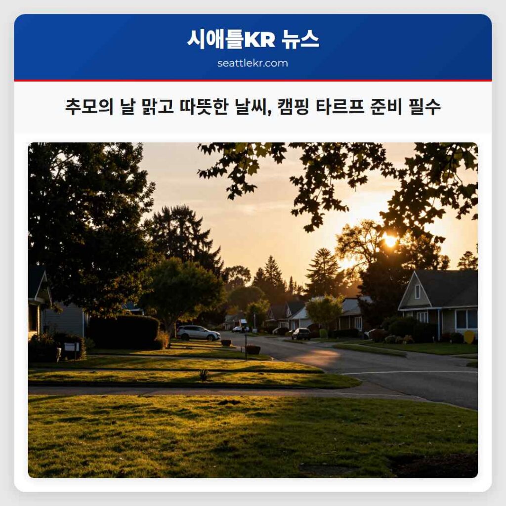추모의 날 맑고 따뜻한 날씨, 캠핑 타르프 준비 필수