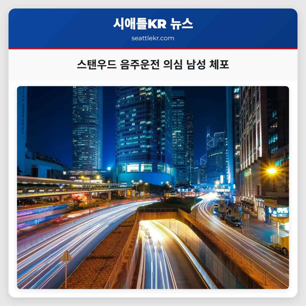스탠우드 음주운전 의심 남성 체포