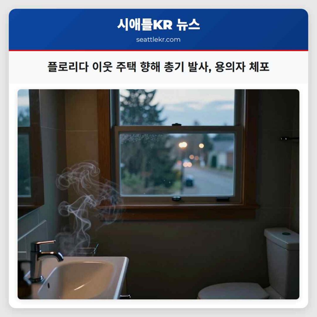 플로리다 이웃 주택 향해 총기 발사, 용의자 체포
