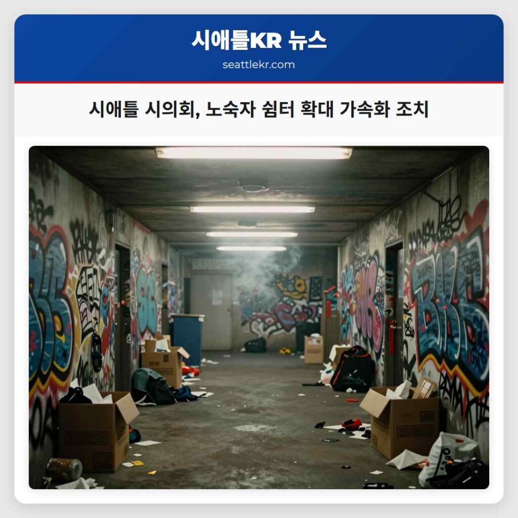 시애틀 시의회, 노숙자 쉼터 확대 가속화 조치