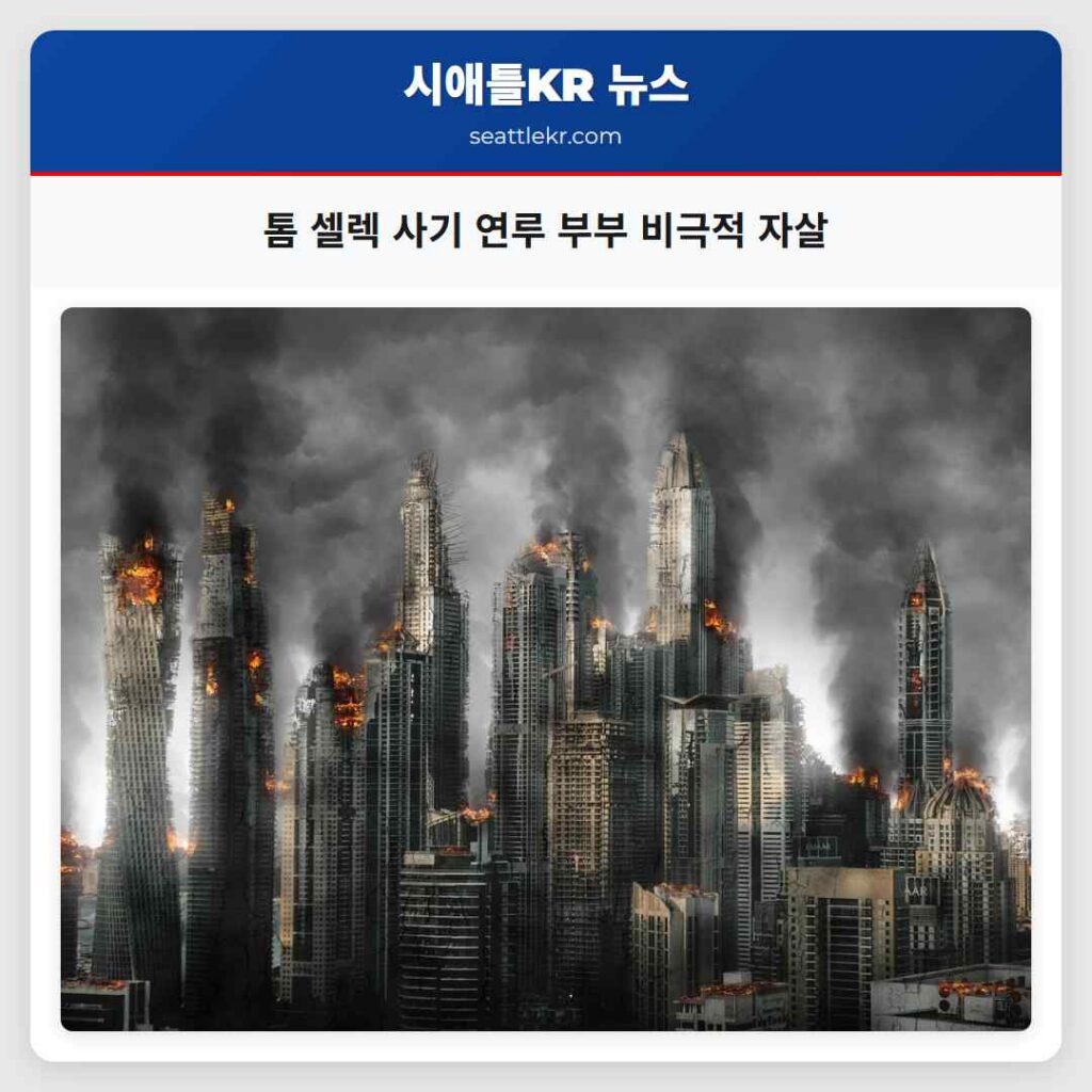 톰 셀렉 사기 연루 부부 비극적 자살