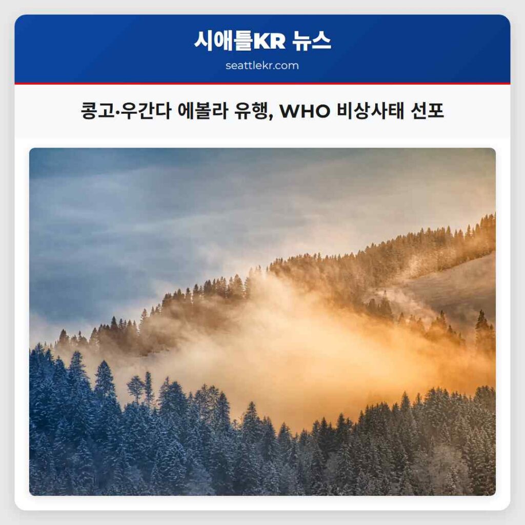 콩고·우간다 에볼라 유행, WHO 비상사태 선포