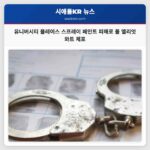 유니버시티 플레이스 스프레이 페인트 피해로 폴 엘리엇 와트 체포