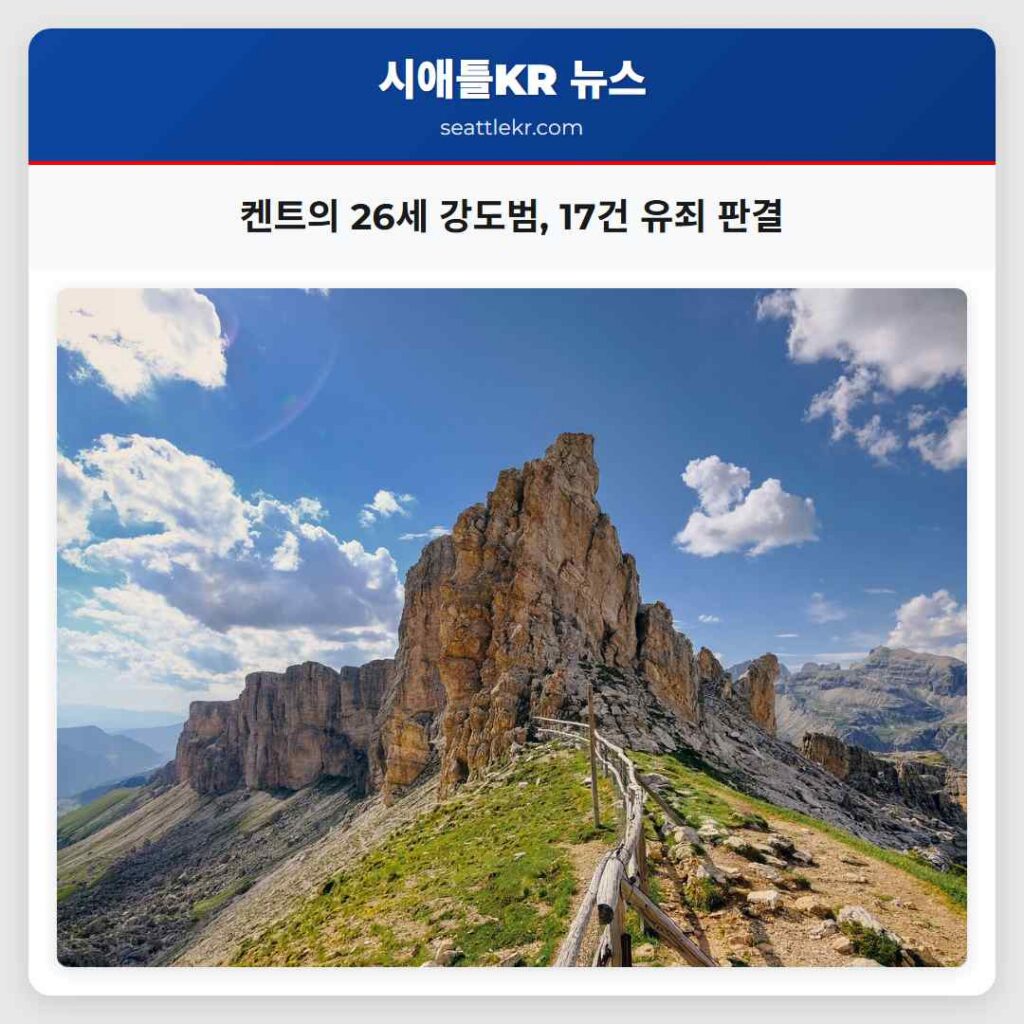 켄트의 26세 강도범, 17건 유죄 판결