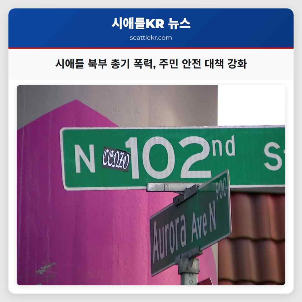 시애틀 북부 총기 폭력, 주민 안전 대책 강화