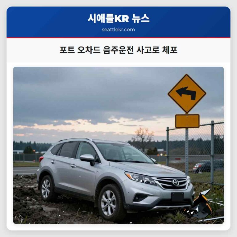 포트 오차드 음주운전 사고로 체포
