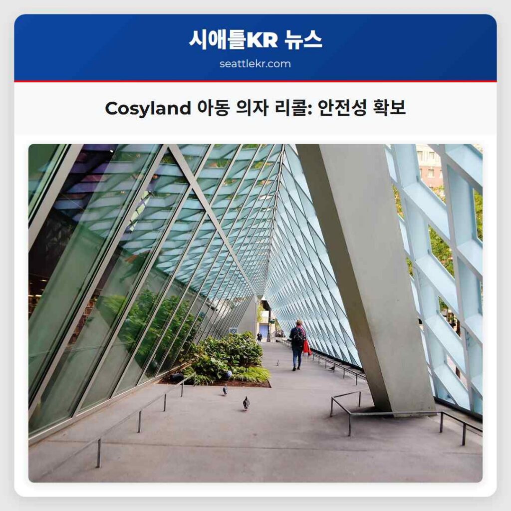 Cosyland 아동 의자 리콜: 안전성 확보