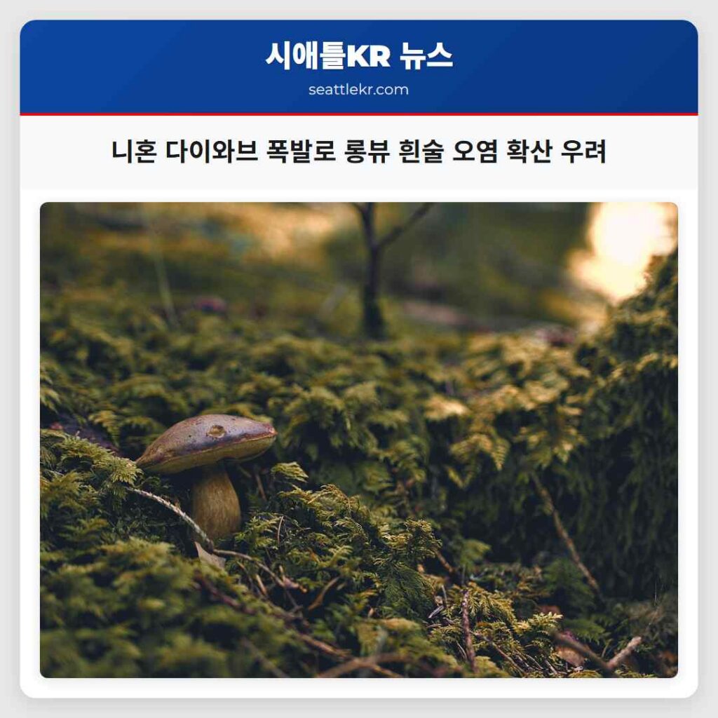 니혼 다이와브 폭발로 롱뷰 흰술 오염 확산 우려