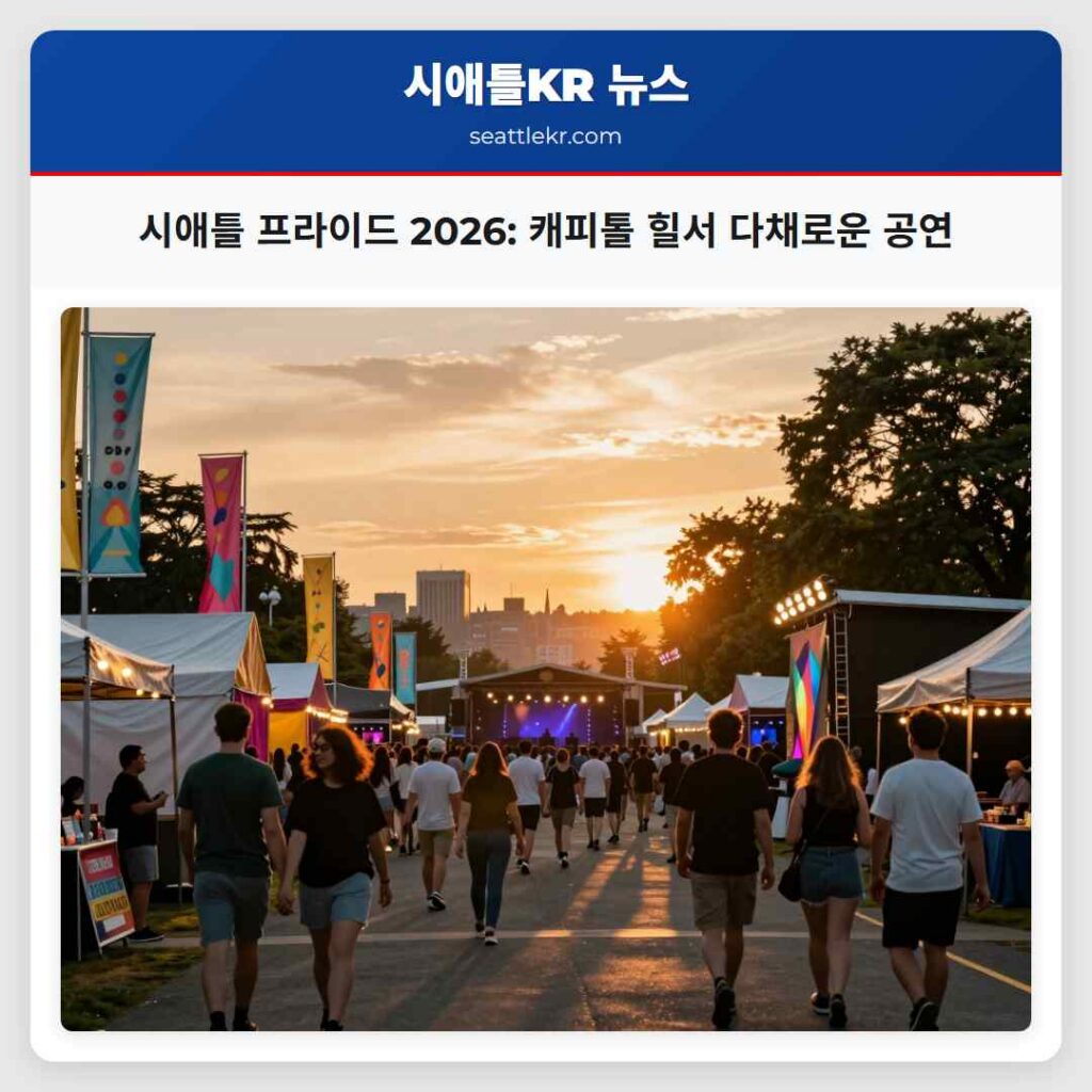 시애틀 프라이드 2026: 캐피톨 힐서 다채로운 공연