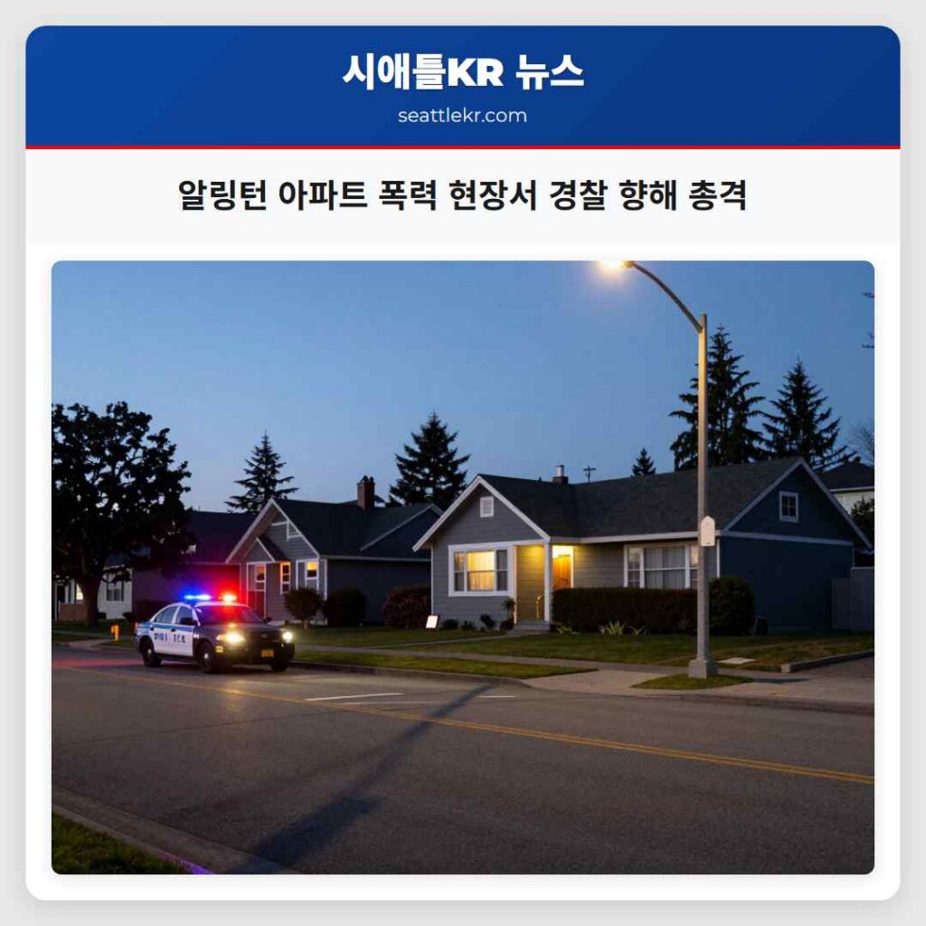 알링턴 아파트 폭력 현장서 경찰 향해 총격