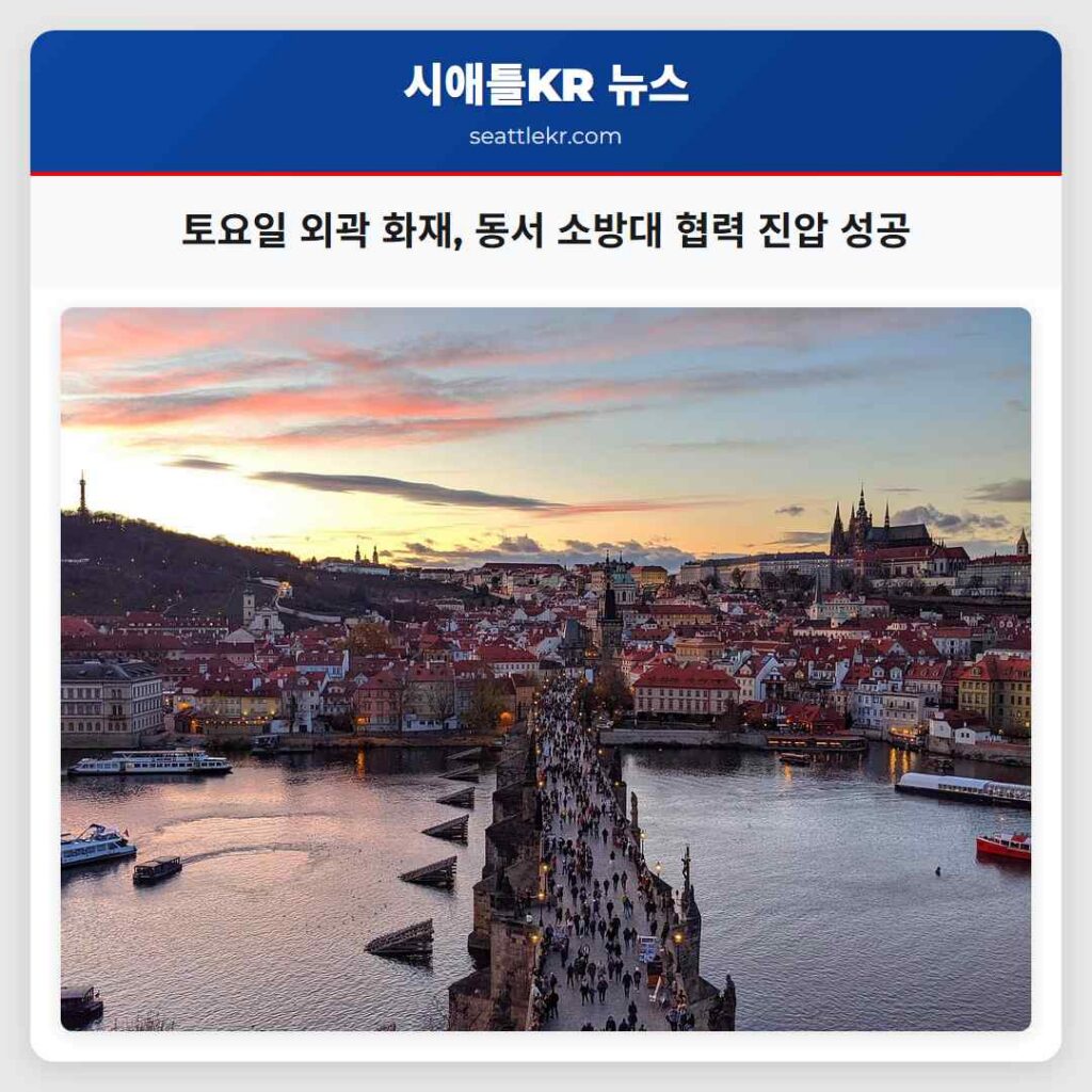 토요일 외곽 화재, 동서 소방대 협력 진압 성공
