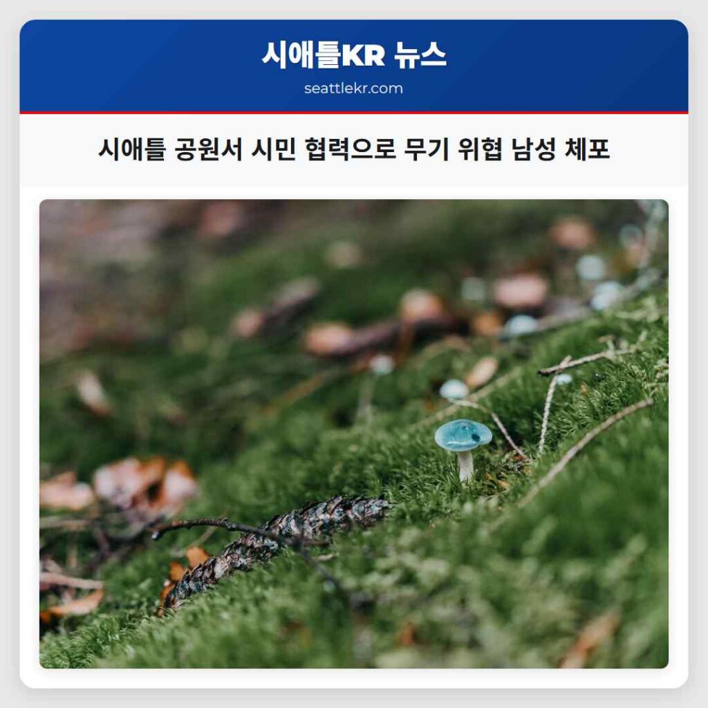 시애틀 공원서 시민 협력으로 무기 위협 남성 체포
