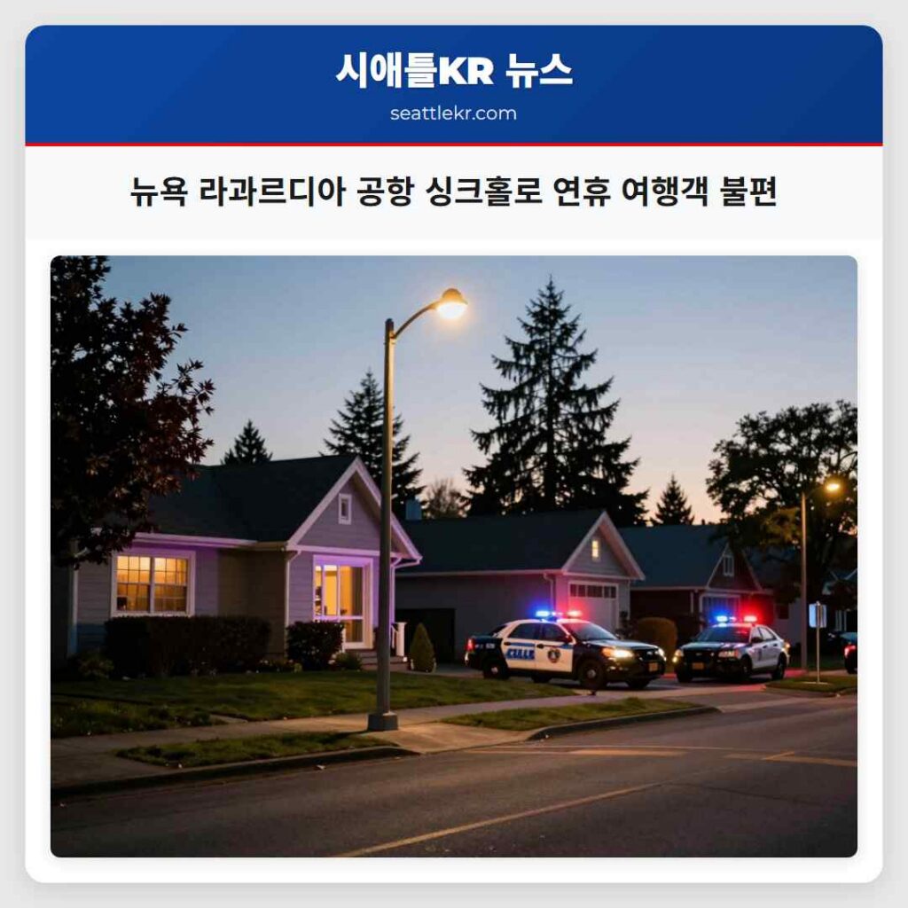 뉴욕 라과르디아 공항 싱크홀로 연휴 여행객 불편