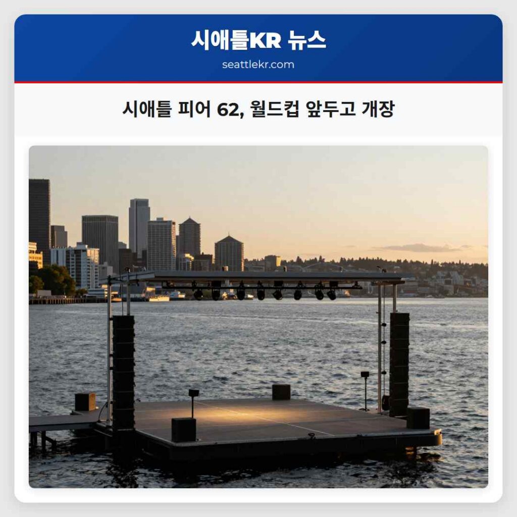 시애틀 피어 62, 월드컵 앞두고 개장