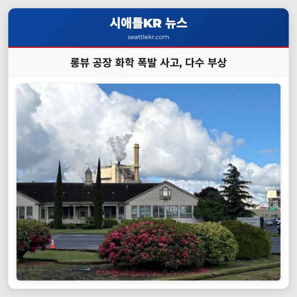 롱뷰 공장 화학 폭발 사고, 다수 부상