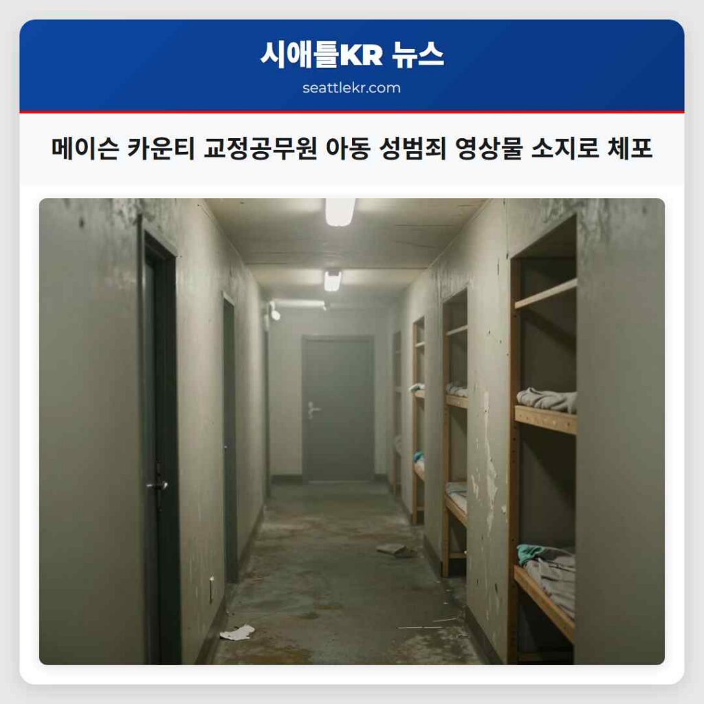 메이슨 카운티 교정공무원 아동 성범죄 영상물 소지로 체포