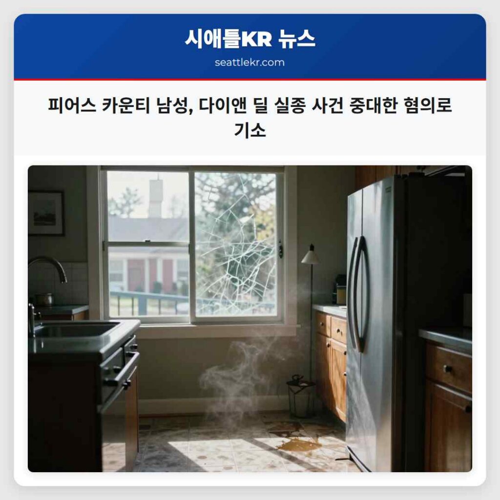 피어스 카운티 남성, 다이앤 딜 실종 사건 중대한 혐의로 기소