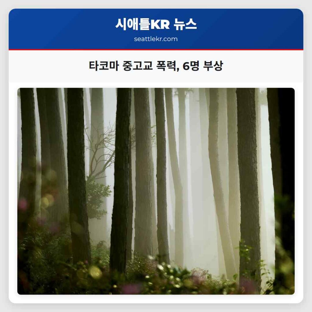 타코마 중고교 폭력, 6명 부상