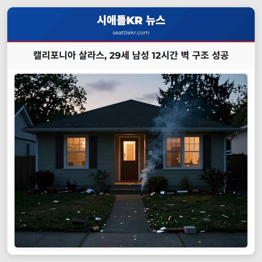 캘리포니아 살라스, 29세 남성 12시간 벽 구조 성공