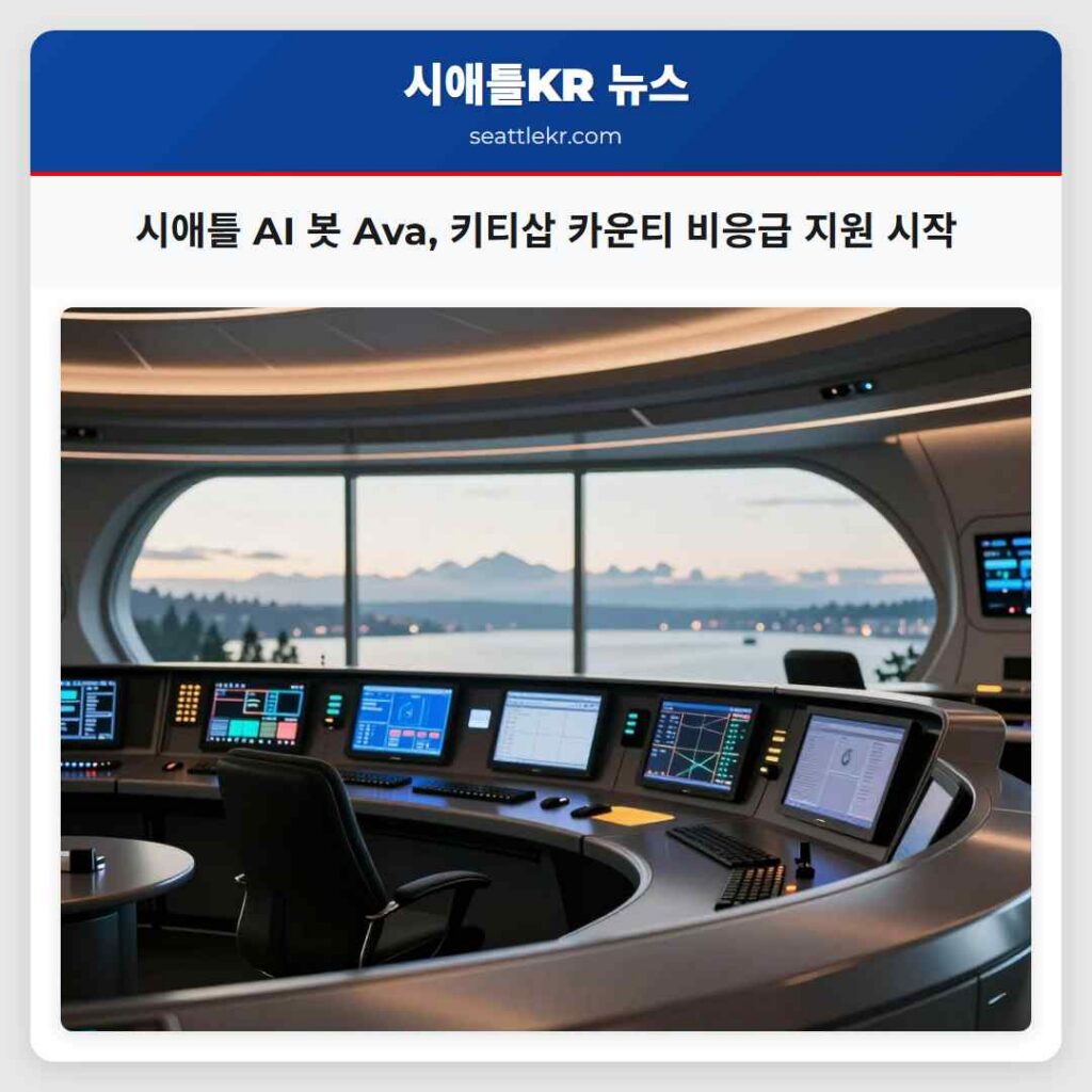 시애틀 AI 봇 Ava, 키티삽 카운티 비응급 지원 시작