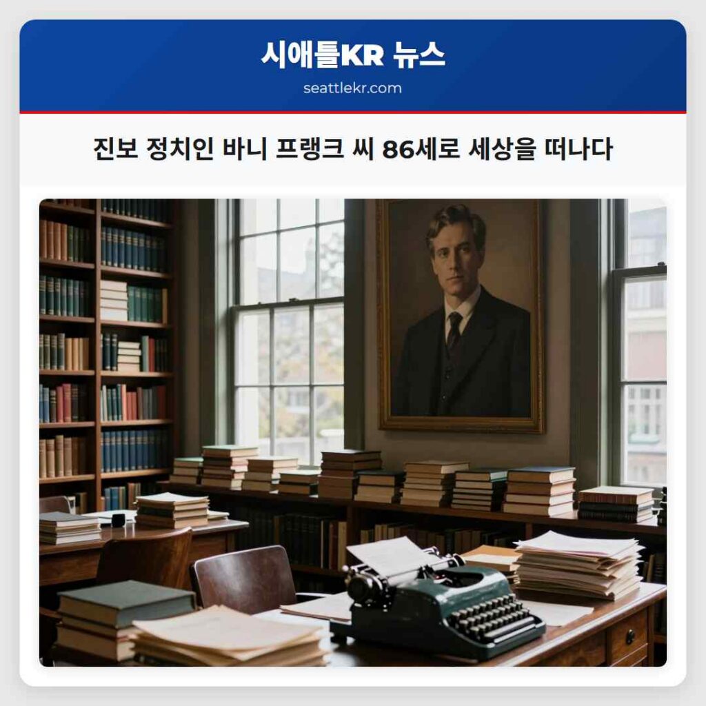 진보 정치인 바니 프랭크 씨 86세로 세상을 떠나다