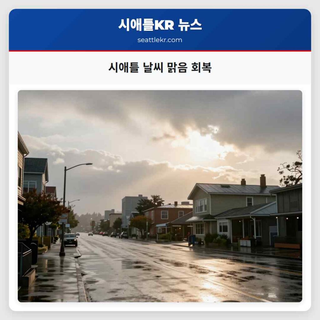 시애틀 날씨 맑음 회복