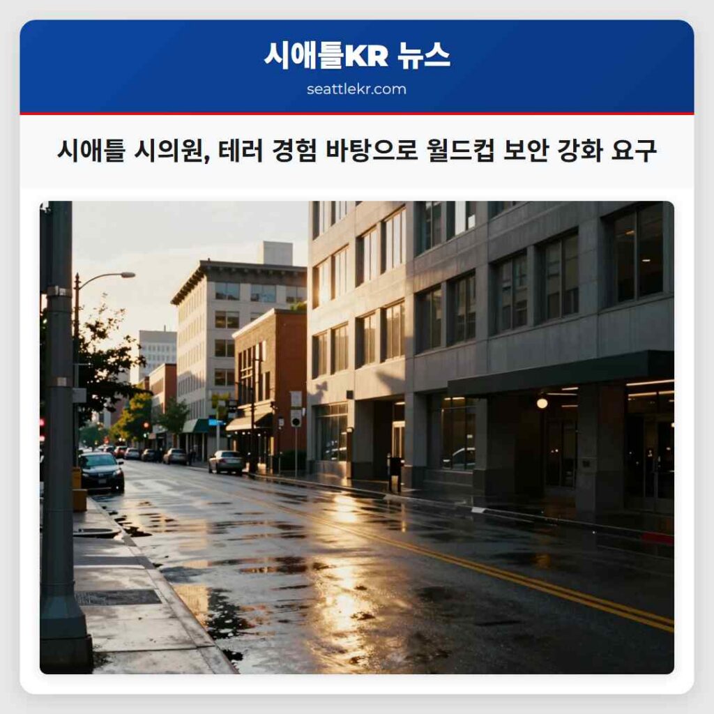 시애틀 시의원, 테러 경험 바탕으로 월드컵 보안 강화 요구
