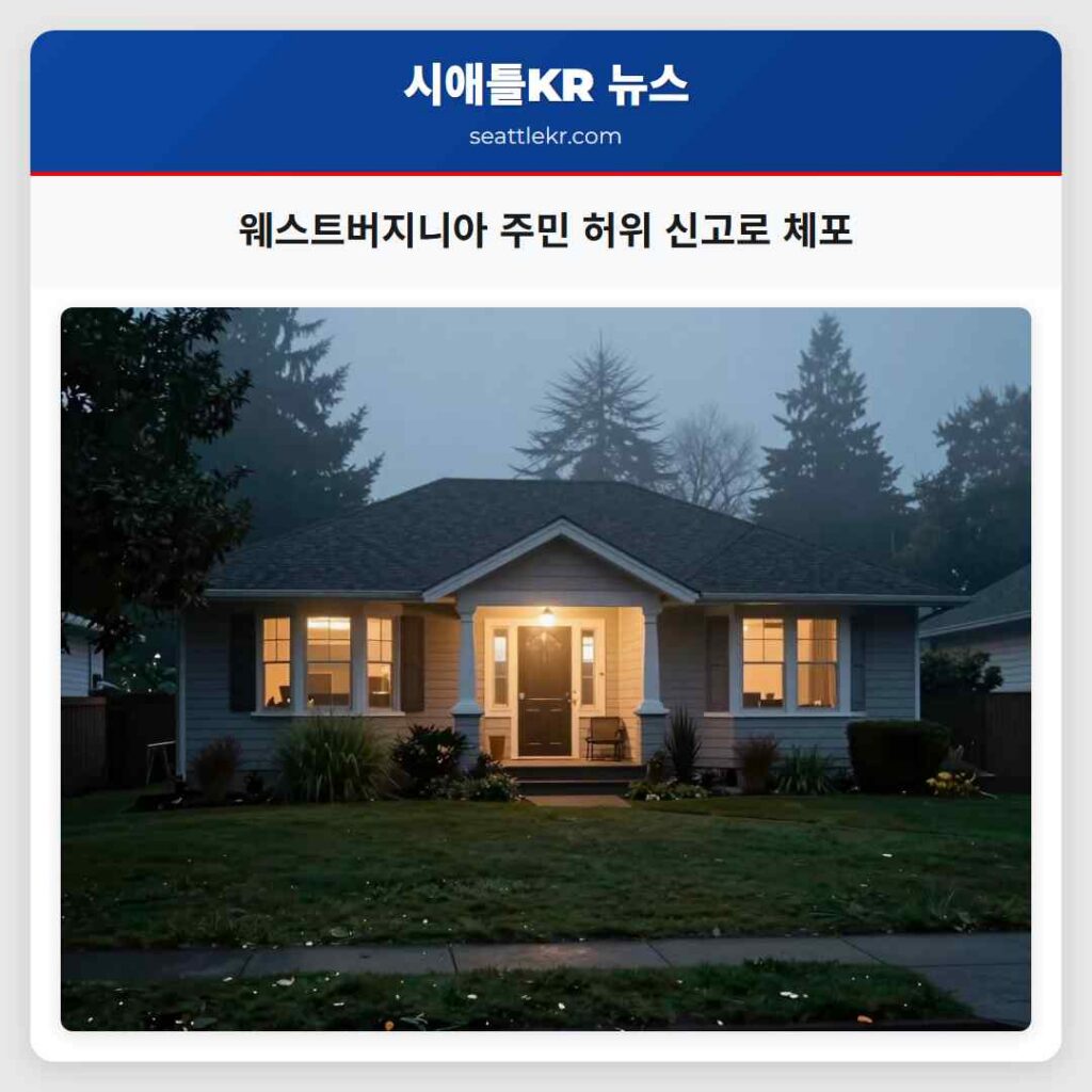 웨스트버지니아 주민 허위 신고로 체포