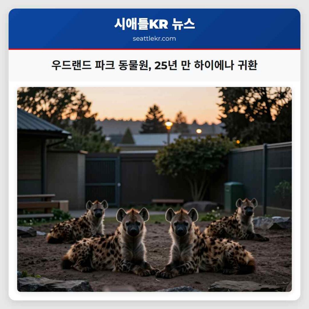 우드랜드 파크 동물원, 25년 만 하이에나 귀환
