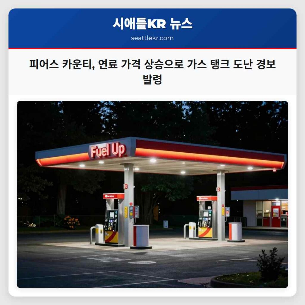 피어스 카운티, 연료 가격 상승으로 가스 탱크 도난 경보 발령