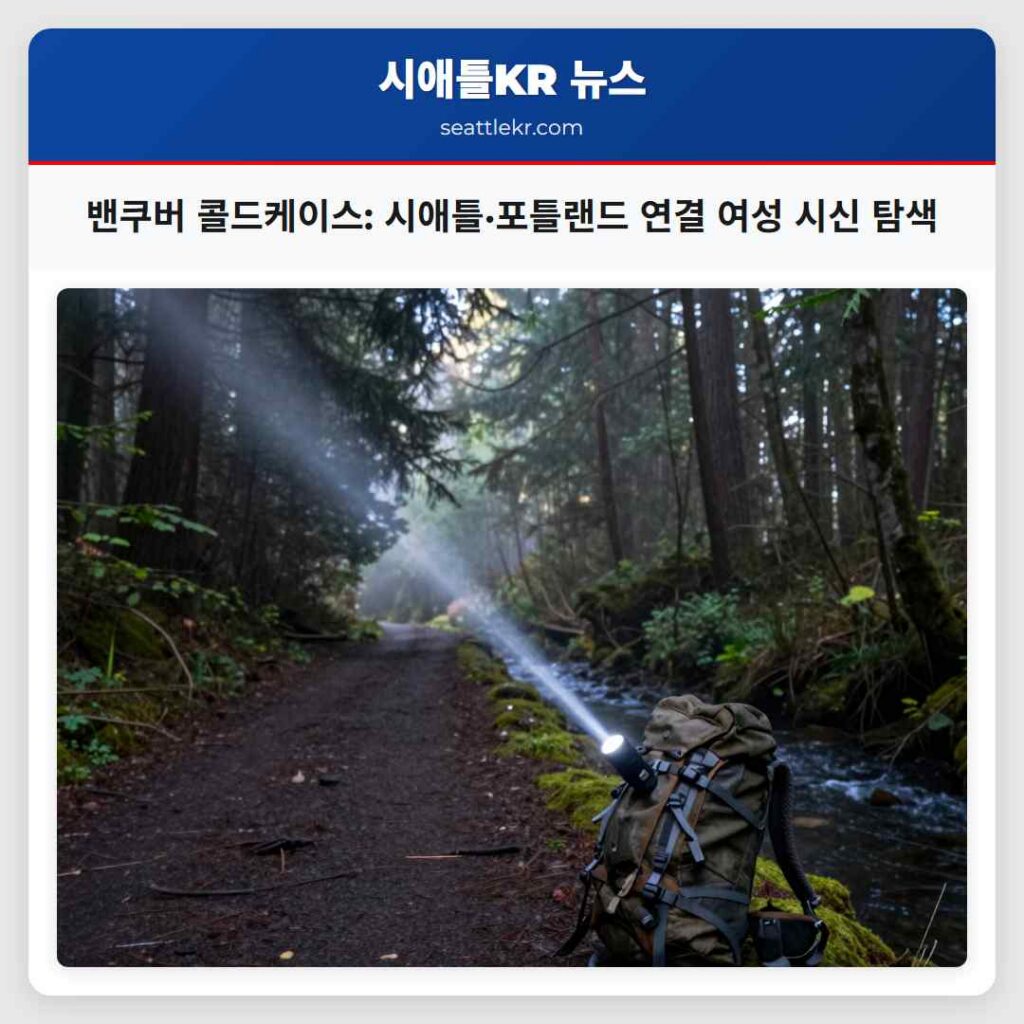 밴쿠버 콜드케이스: 시애틀·포틀랜드 연결 여성 시신 탐색