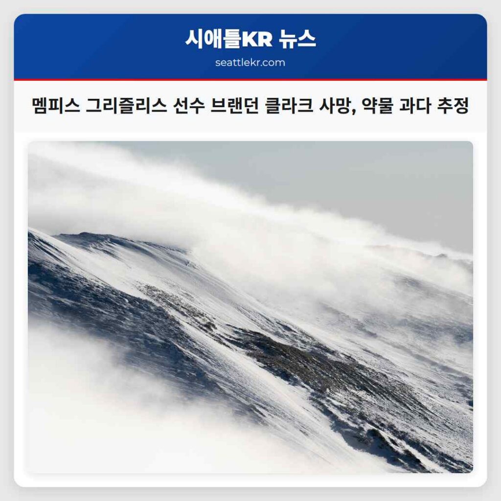 멤피스 그리즐리스 선수 브랜던 클라크 사망, 약물 과다 추정