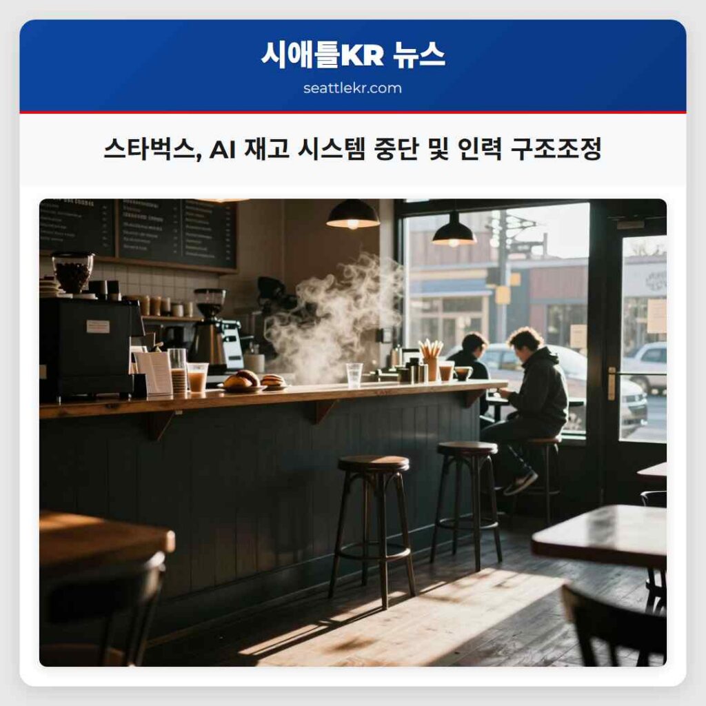 스타벅스, AI 재고 시스템 중단 및 인력 구조조정