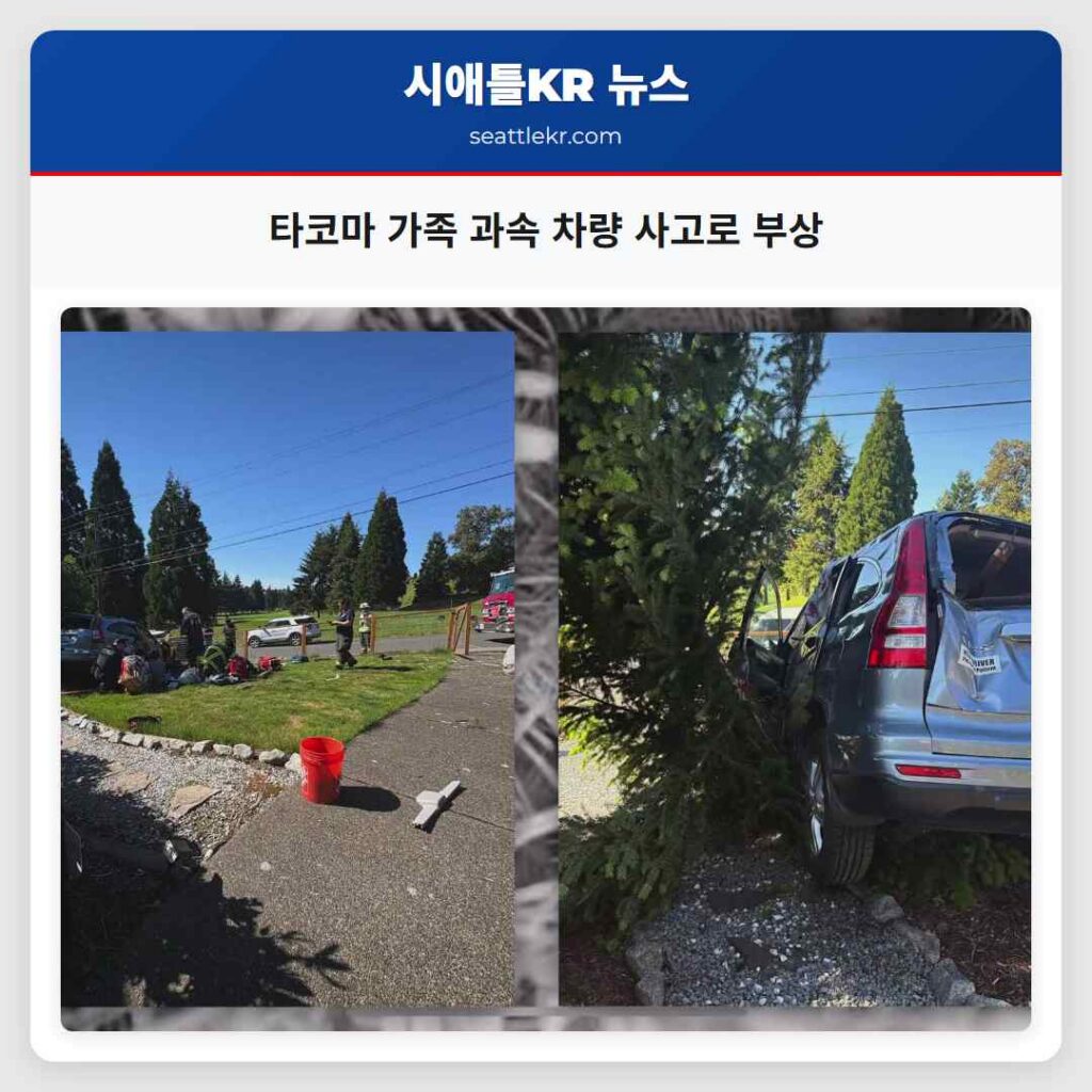 타코마 가족 과속 차량 사고로 부상