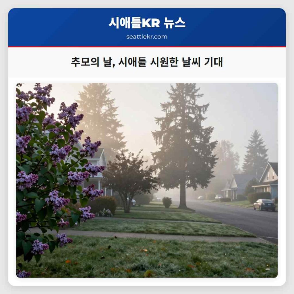 추모의 날, 시애틀 시원한 날씨 기대