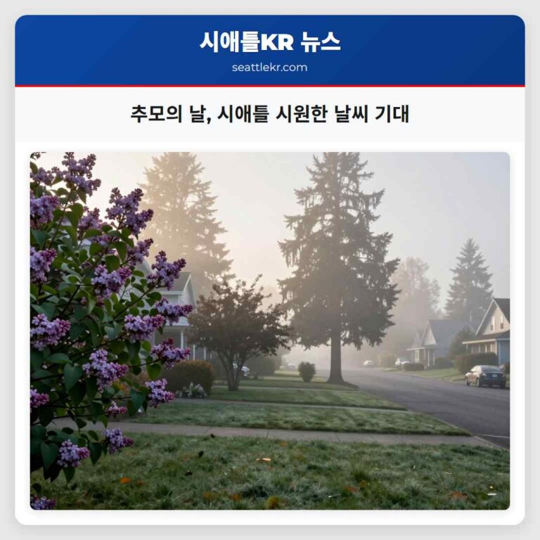 추모의 날 시애틀 시원한 날씨 기대