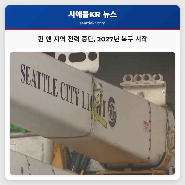 퀸 앤 지역 전력 중단 2027년 복구 시작