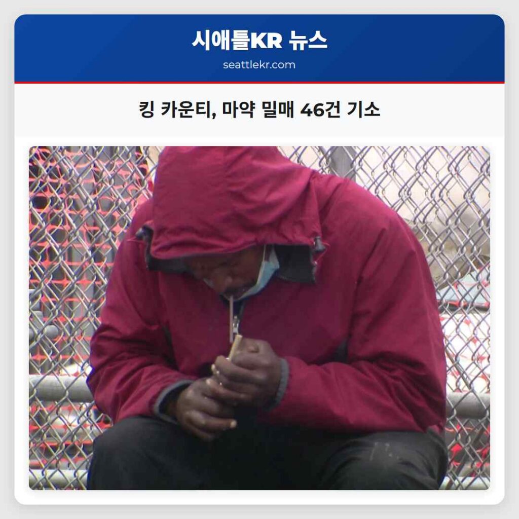킹 카운티, 마약 밀매 46건 기소
