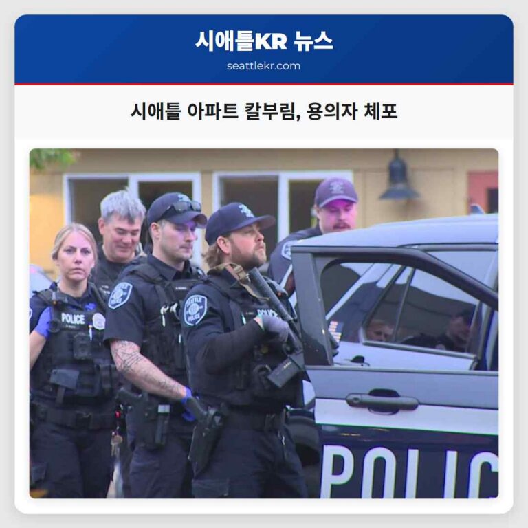 시애틀 아파트 칼부림 용의자 체포