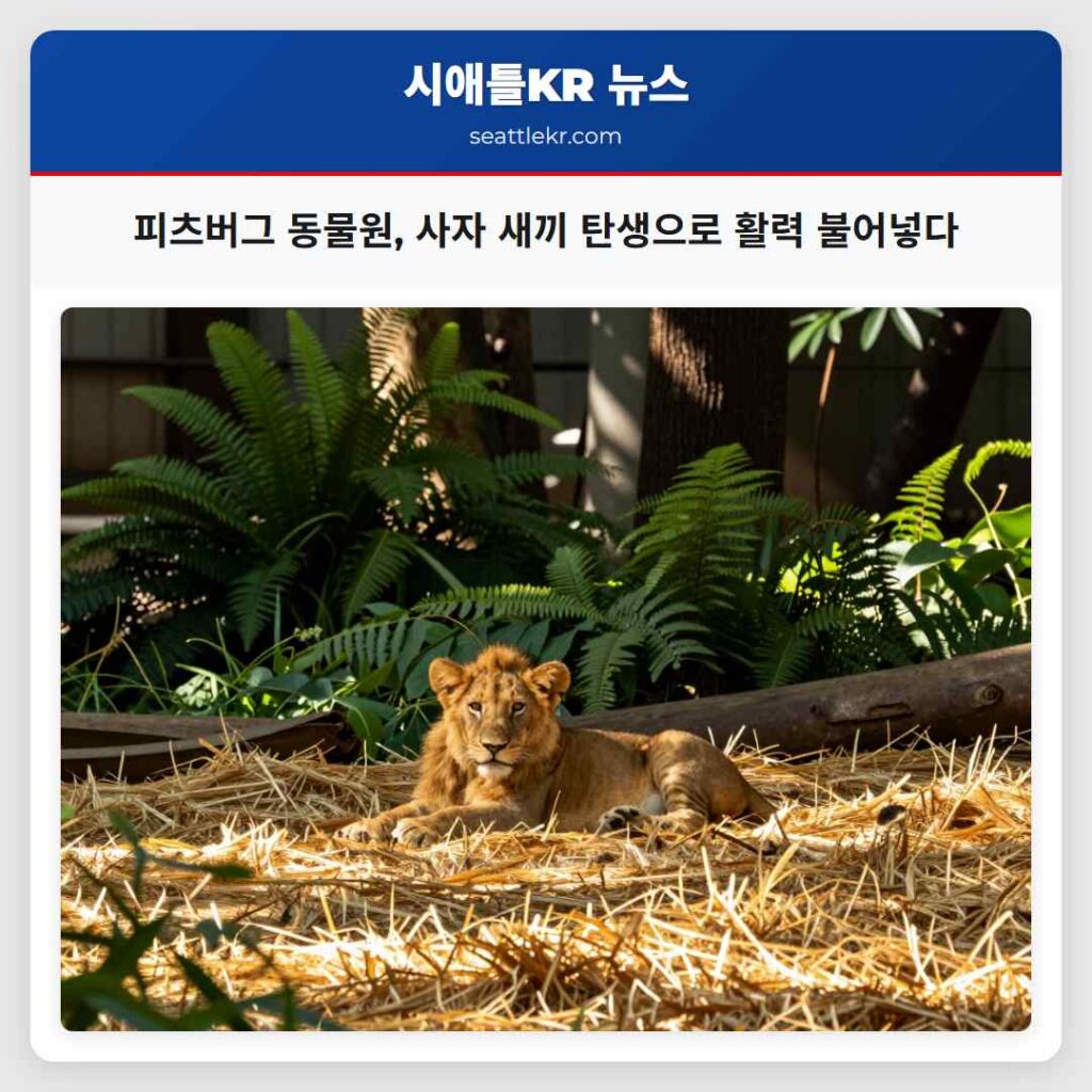 피츠버그 동물원, 사자 새끼 탄생으로 활력 불어넣다