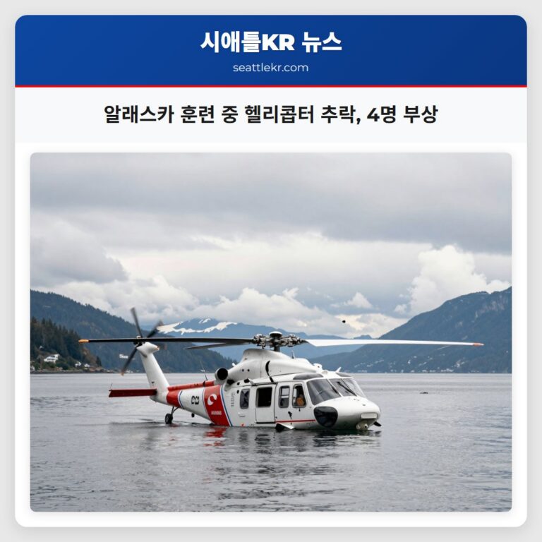 알래스카 훈련 중 헬리콥터 추락 4명 부상