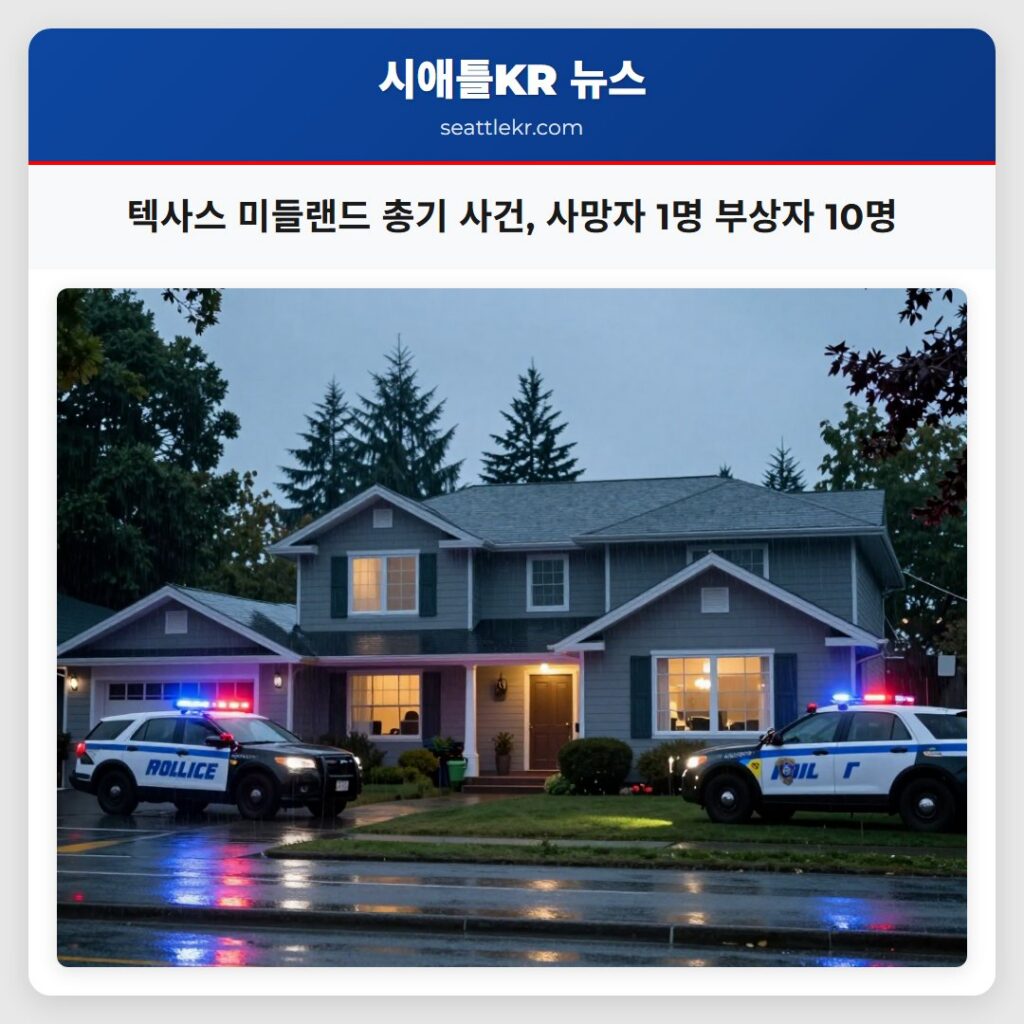 텍사스 미들랜드 총기 사건, 사망자 1명 부상자 10명