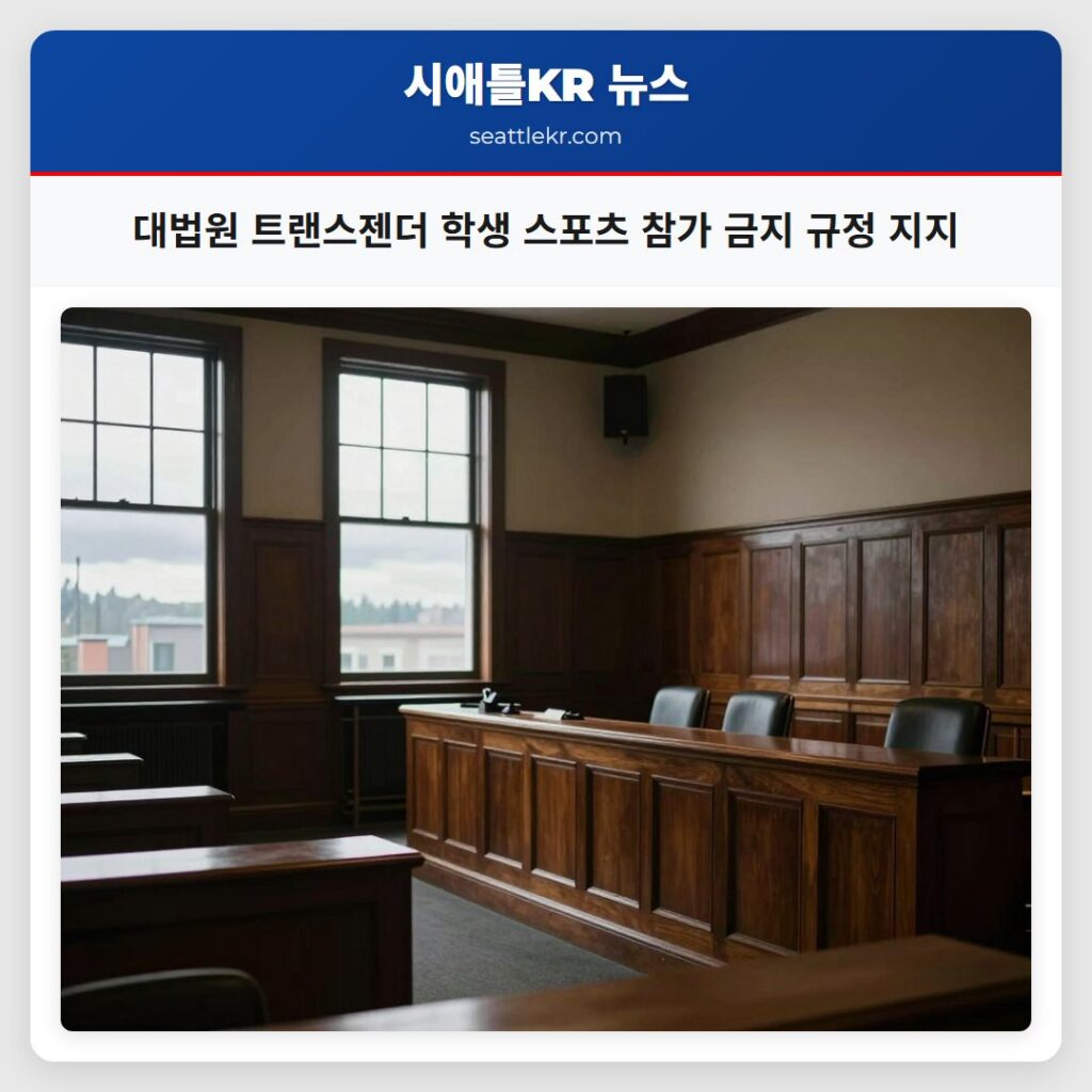 대법원 트랜스젠더 학생 스포츠 참가 금지 규정 지지